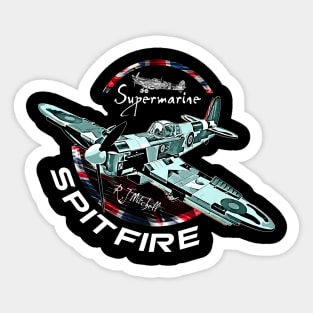 Supermarine Spitfire Vintage English Aircraft Sticker